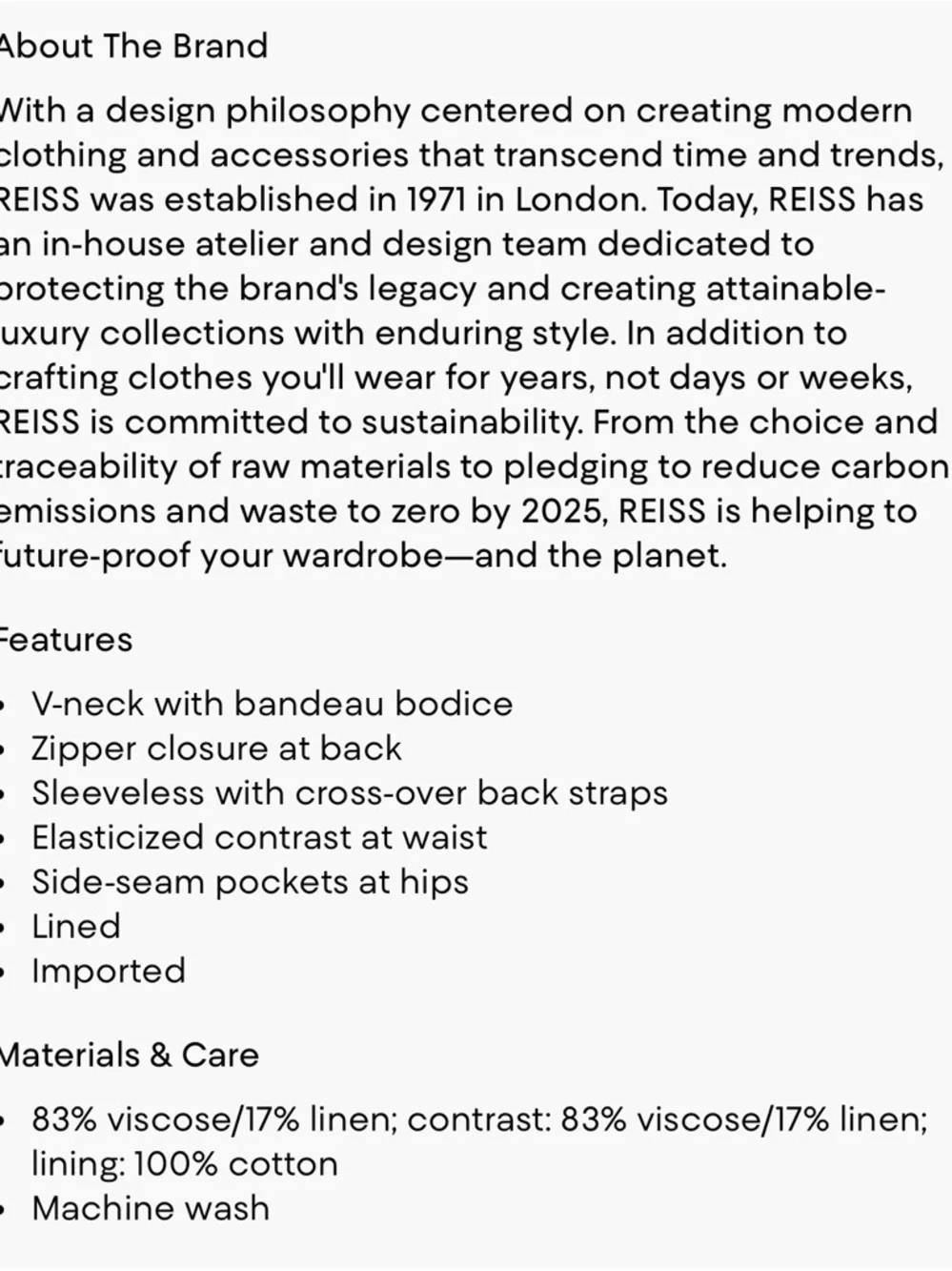 Reiss Ivory and Black Contrast-Trim Midi Dress - Picture 6 of 8
